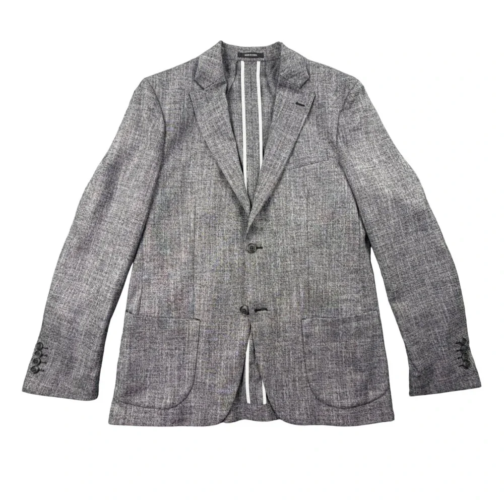 W.R.K Slim Fit Grey Textured 2-Way Stretch Blazer Sport Coat Mens 40 R